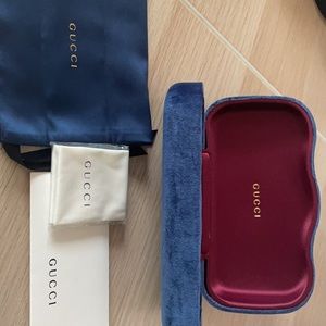New Velvet Gucci Case and Silk Pouch